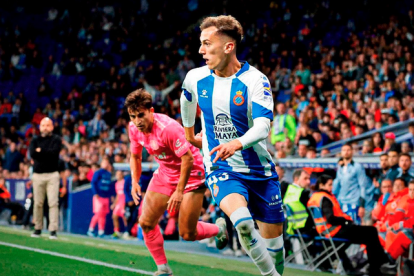Kenneth Solerm durant un partit amb l'Espanyol.