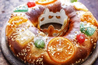 Imagen de un roscón de Reyes.