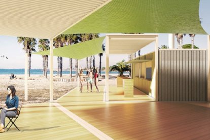 Recreació digital de les noves guinguetes previstes a Cambrils.