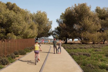 Imatge virtual de l'aspecte del camí de ronda un cop es facin les obres a la Savinosa.