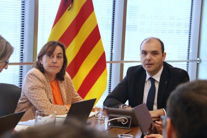 La consellera de Territori, Sílvia Paneque, i el conseller de Presidència, Albert Dalmau