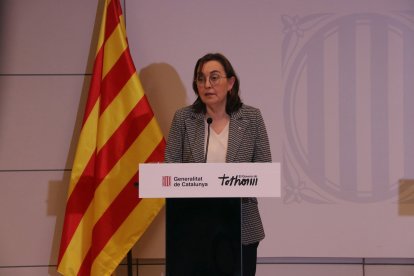 La consellera de Territori, Sílvia Paneque, durant la roda de premsa