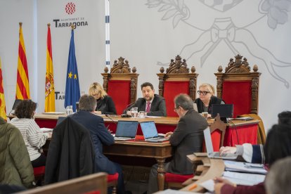 Sessió ordinària del ple municipal celebrada ahir a l’Ajuntament de Tarragona.