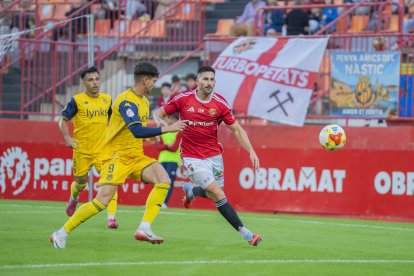 César Morgado durant el duel contra l'Alcorcón.