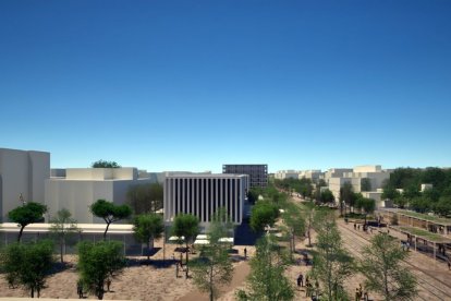 Recreació digital del futur traçat del nou Eix Cívic de Salou.