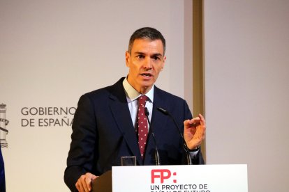 El president espanyol, Pedro Sánchez, aquest dimecres a Madrid