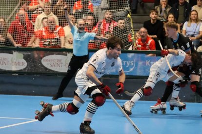 El jugador reusenc Guillem Jansà durant el darrer duel contra el Saint-Omer.