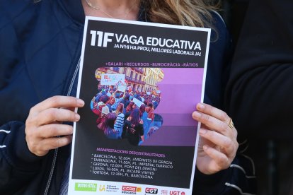 Un cartell anunciant la vaga de dimecres vinent