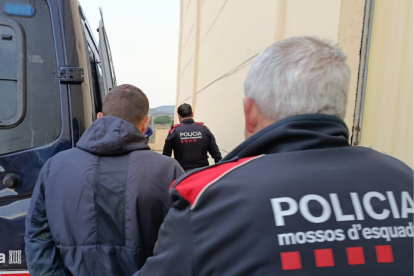 Imatge del detingut a Llorenç del Penedès.