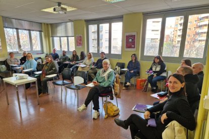 Imatge d'una de les classes de català del Centre de Normalització Lingüística de Tarragona.