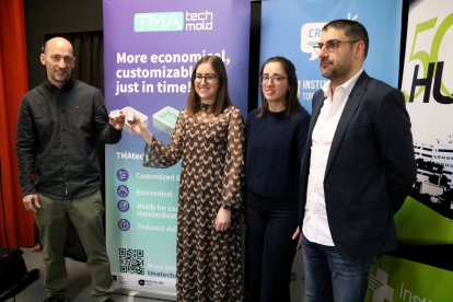 Rosendo Ferri, Tàbata Sànhez, Ester Sauras i Carlos Lòpez, coordinadors i impulsors del projecte TMAtech Mold.