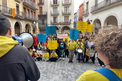 Imatge de la manifestació d'aquest dimarts a la tarda a Valls
