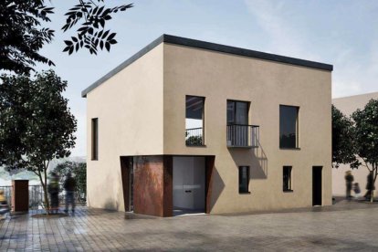 Recreació digital de l'estat final del Centre de promoció sociocultural i econòmica.