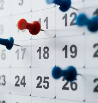 Imatge d’arxiu d’un calendari.