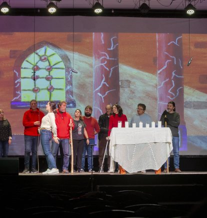 Una imatge de l’assaig dels Pastorets de Torredembarra del passat dilluns.