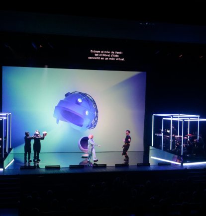 El món dels videojocs és present a l'obra 'La jove Aïda' que s'ha estrenat al Teatre Tarragona