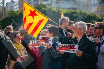 Concentración y cortes de la mañana en Tarragona (I)