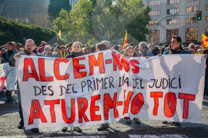 Concentración y cortes de la mañana en Tarragona (I)