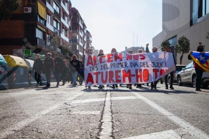 Concentración y cortes de la mañana en Tarragona (I)