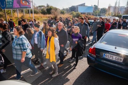 Concentración y cortes de la mañana en Tarragona (I)