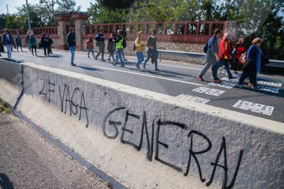 Concentración y cortes de la mañana en Tarragona (I)