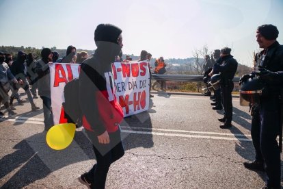 Concentración y cortes de la mañana en Tarragona (I)