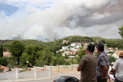 incendi, bosc, fum, bombers, mitjans aeris