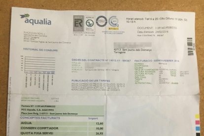 Els veïns de Sant Jaume dels Domenys en peu de guerra pel preu abusiu de l'aigua