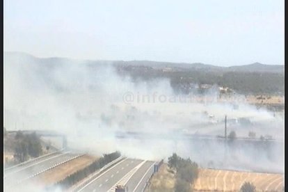 Declarado un incendio de matorrales en el Pla de Santa Maria