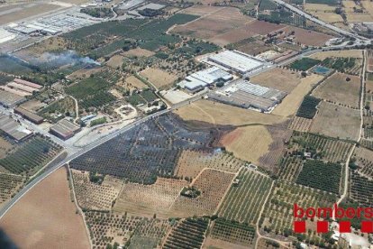 Declarado un incendio de matorrales en el Pla de Santa Maria