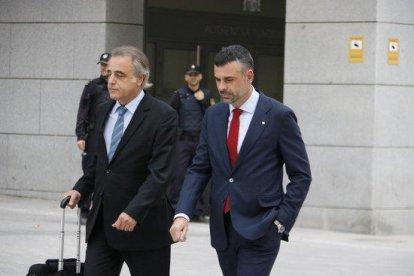 Junqueras, Rull, Mundó, Vila, Romeva, Turull, Bassa, i Forn arriben a l'Audiència Nacional per declarar per rebel·lió