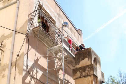 cruz franquista, retirada, monolito, Vilalba dels Arcs