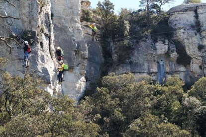 Les Muntanyes de Prades estrenen la via ferrada dels Patacons
