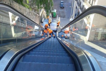 Rentat de cara a les escales del carrer Vapor de Tarragona