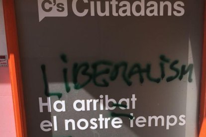 Ataquen la seu de Ciutadans a Vila-seca per segona vegada en menys d'un any