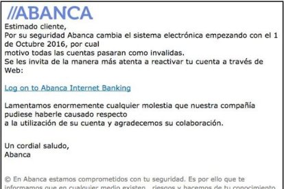 La policia alerta de falsos correus electrònics que suplanten Vodafone i Abanca
