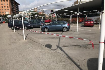 El pàrquing Battestini tanca tres dies pels danys causats pel fort vent