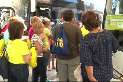 Diada, manifestació, Terres de l'Ebre, ANC, autobusos, Tortosa, Òmnium
