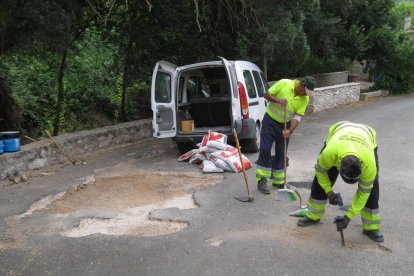 Una vintena de treballadors netegen camins i senders del Camp de Tarragona
