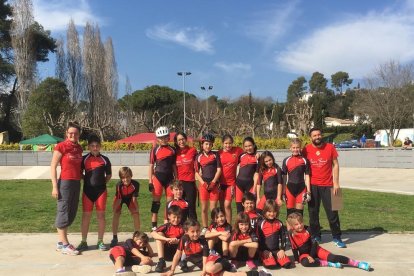 Doce podios para los patinadores del Nàstic en el Campeonato de Cataluña de pista