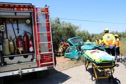 herida, T-302, bebé, Cambrils, mujer, accidente, coche