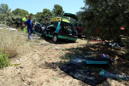 bebé, accidente, T-302, Cambrils, herida, mujer, coche