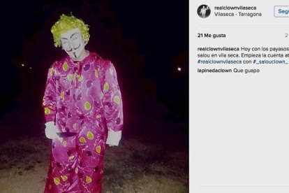 El fenómeno del «payaso maléfico» llega a Vila-seca, Salou y Alcover