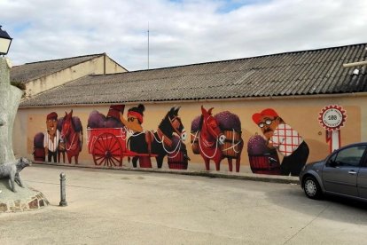 Un mural celebra el centenari de la Vinícola del Priorat
