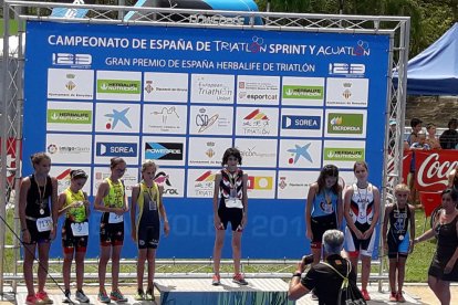 El atleta vila-secana Nur Ortega, campeona de Cataluña de Triatlón