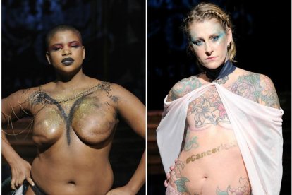 Dones supervivents del càncer de mama desfilen a Nova York