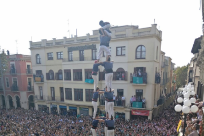 Diada de màxims a Vilafranca, encara que els verds no poden igualar la millor diada de la història dels castells