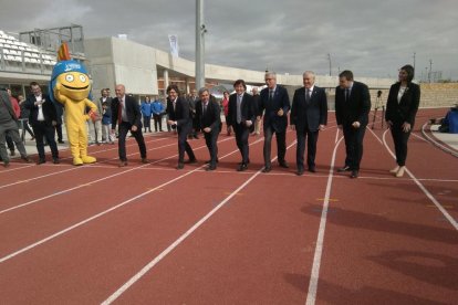 Inaugurada la pista de atletismo por|para los Juegos Mediterráneos 2018