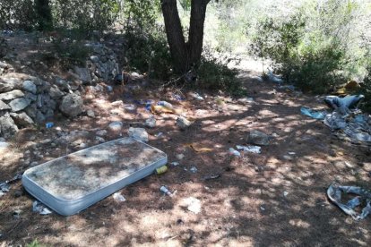 Residuos de todo tipo se acumulan al lado de los Quatre Garrofers
