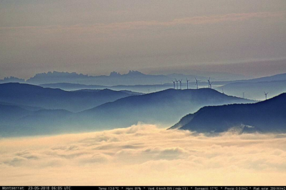 Les Muntanyes de Prades, cobertes per un mar de núvols